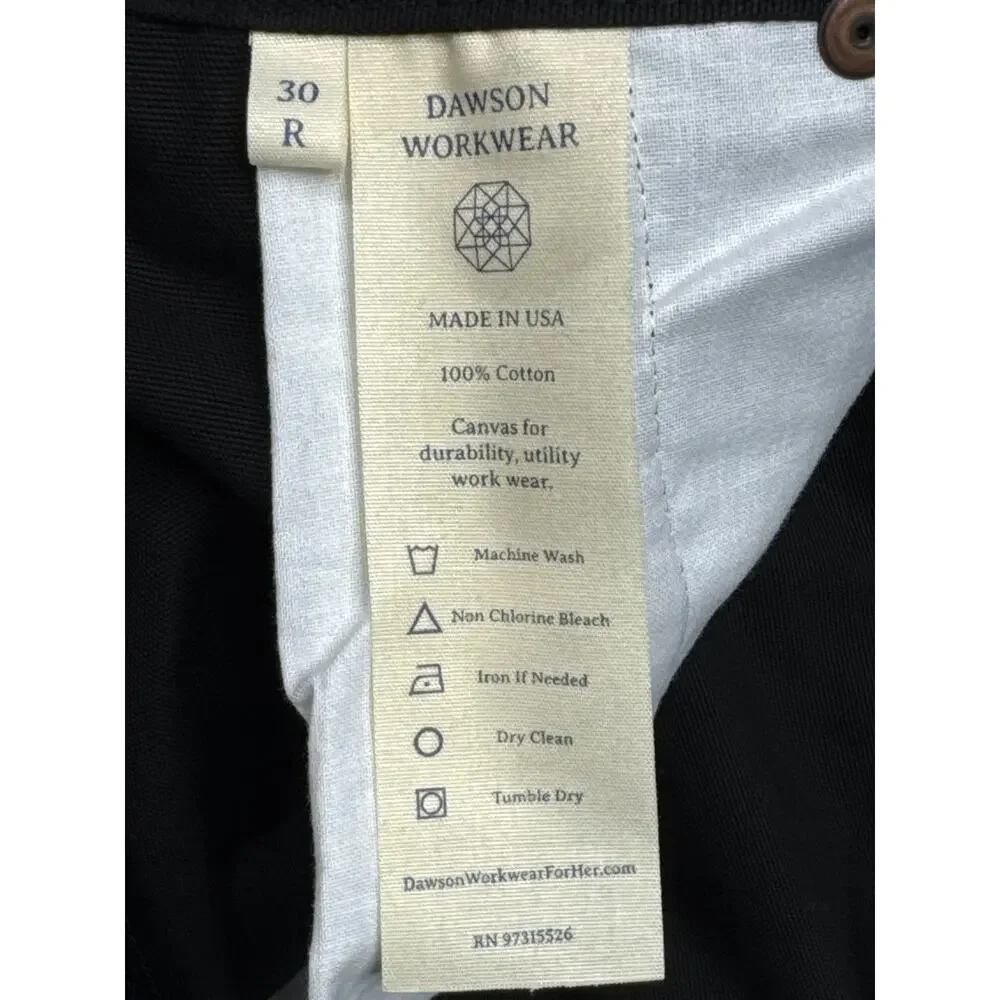 NWT Dawson Workwear Women's Xena Black Carpenter Work Pants - Size 30R (30x30) - Picture 6 of 6
